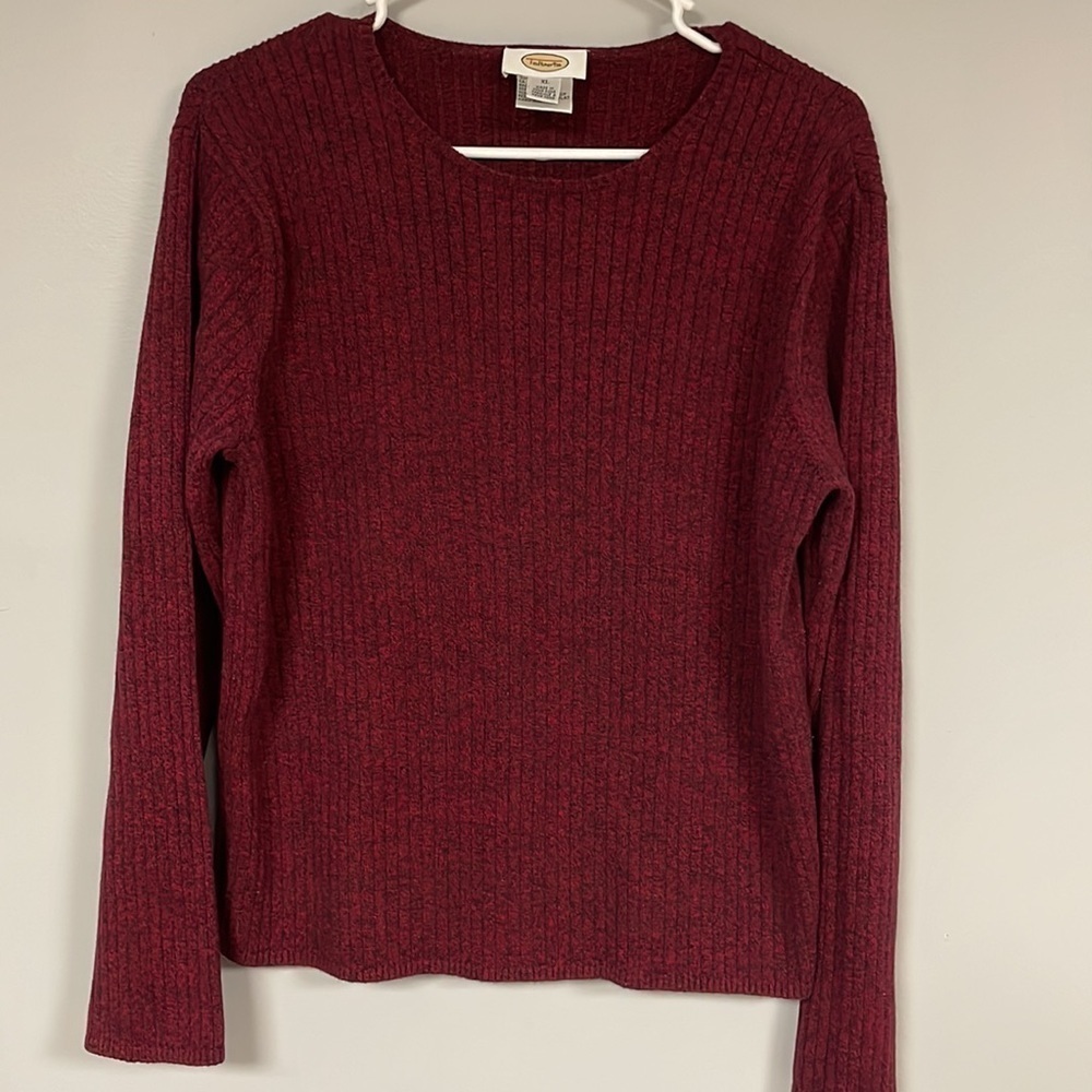 Talbots Women's XL Ribbed Pullover Sweater, 100% cotton